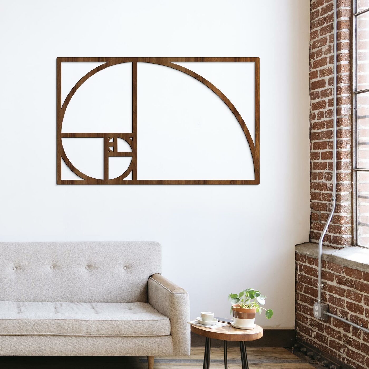 Wooden Wall Art - Golden Ratio | Walnut