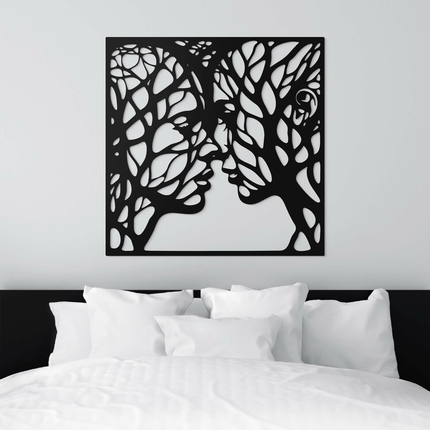 3D fa kép - Lelkek összeolvadása | Fekete