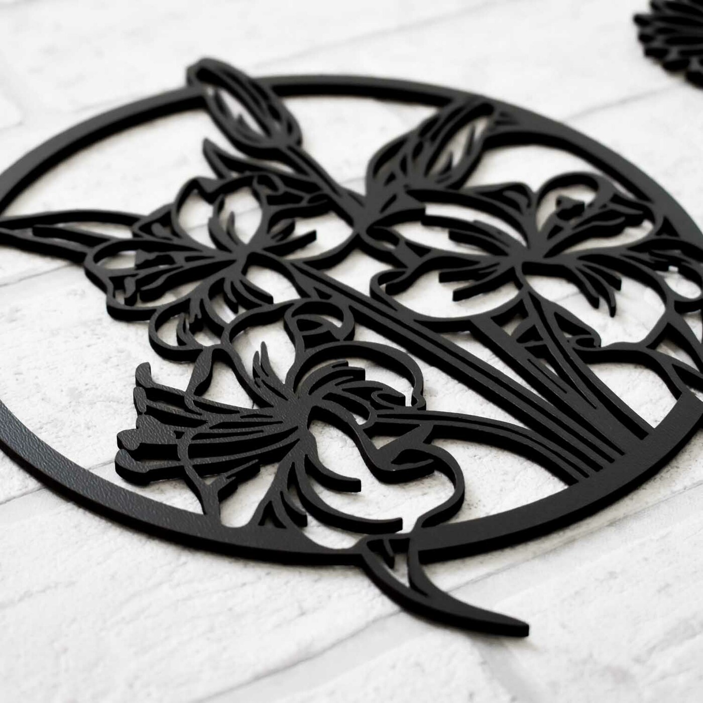 Modern Wall Art for the Kitchen - Flowers | Black