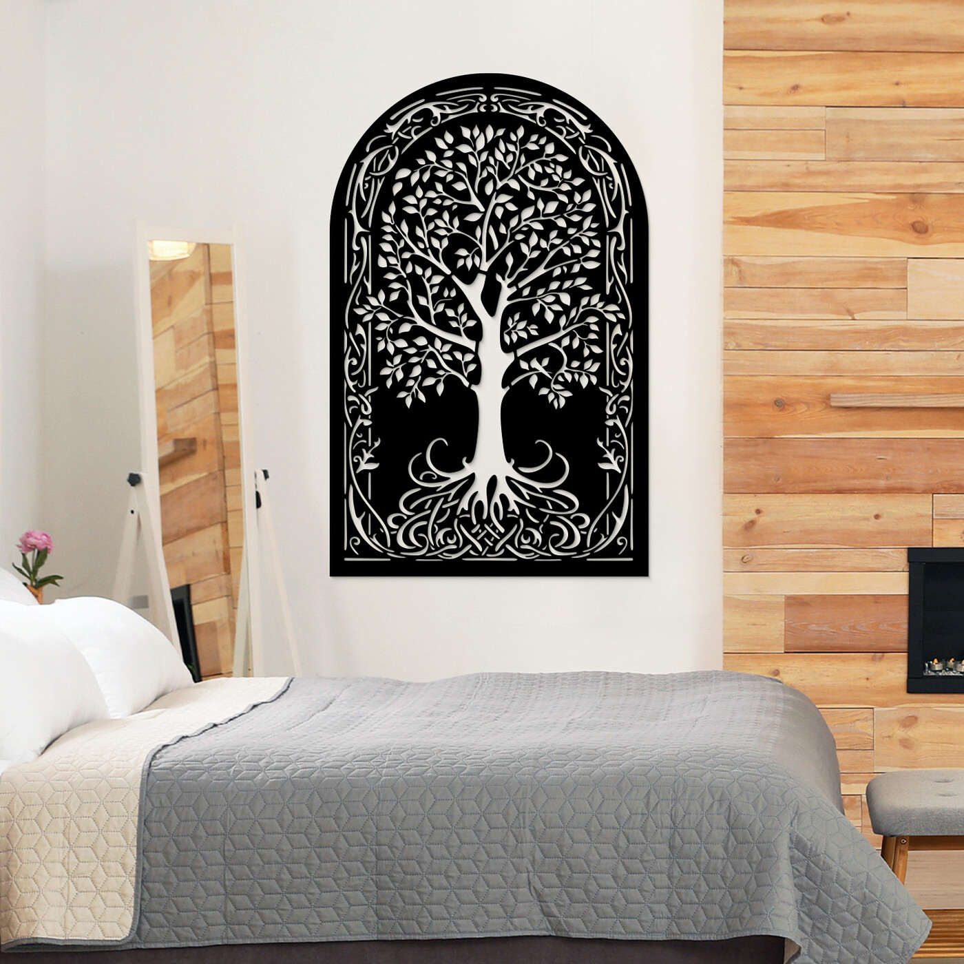 Cut-Out Tree of Life Wall Art - Guardian | Black