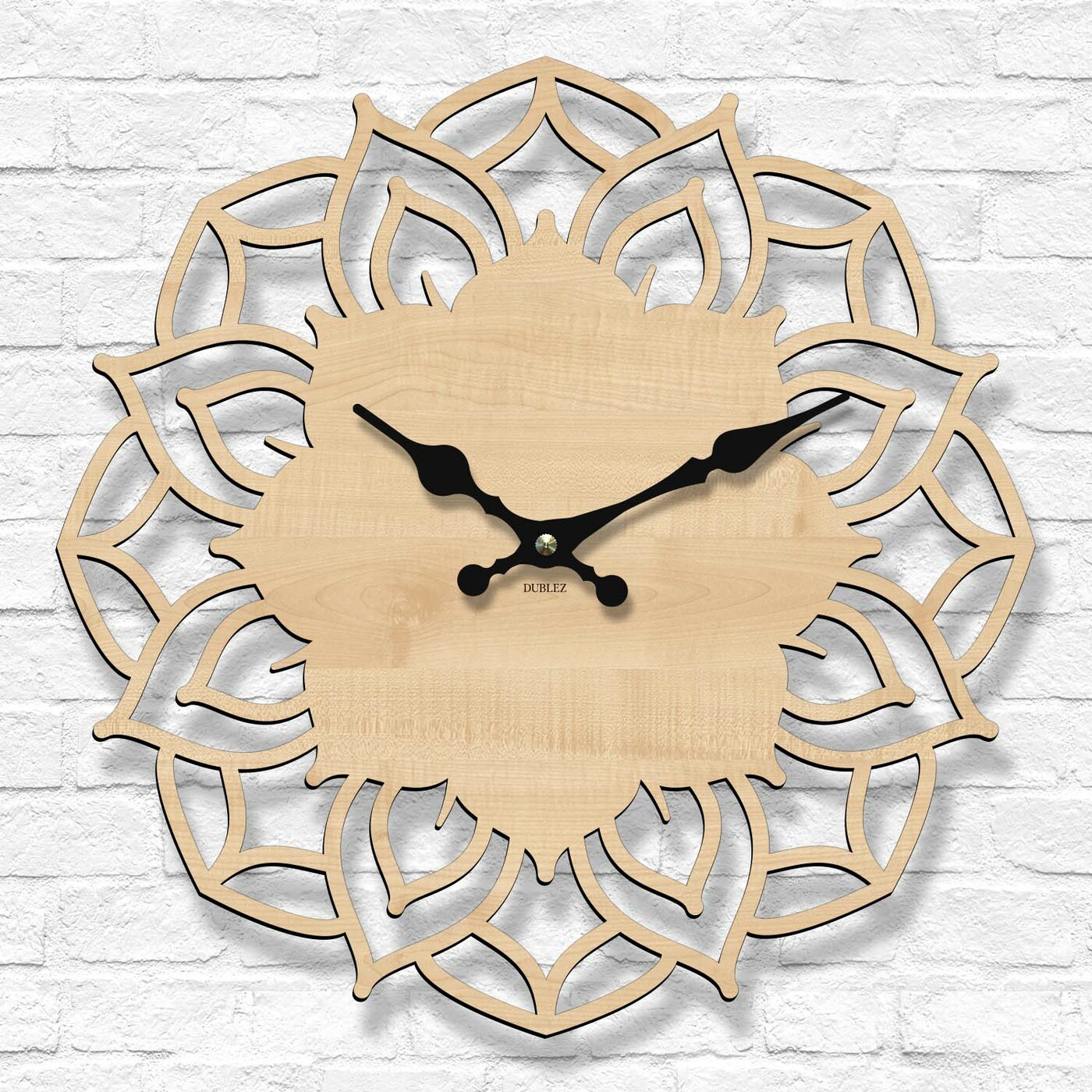 Wooden Clock Mandala - Aura | Maple