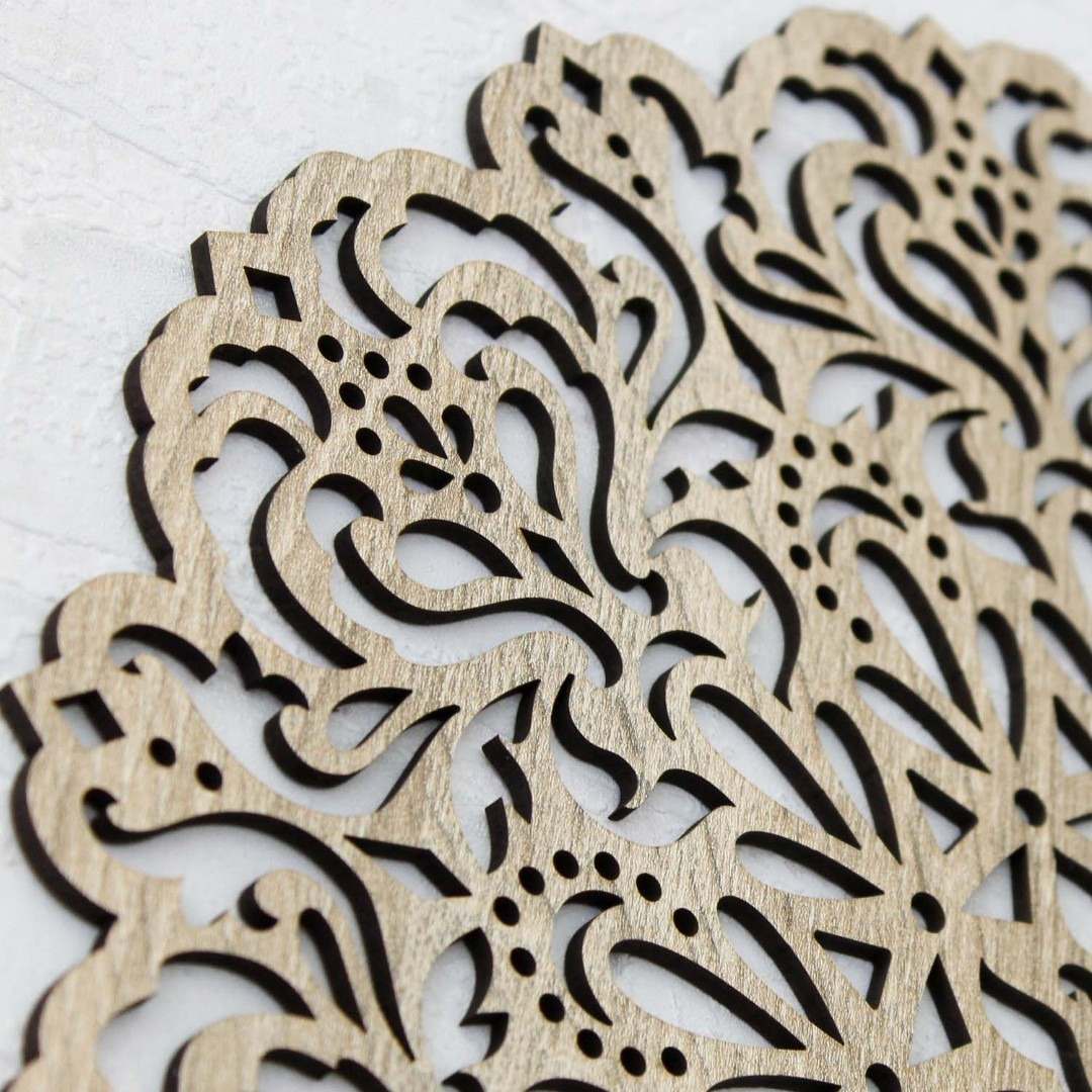 Wooden Mandala Wall Art - Passion | Oak Sonoma