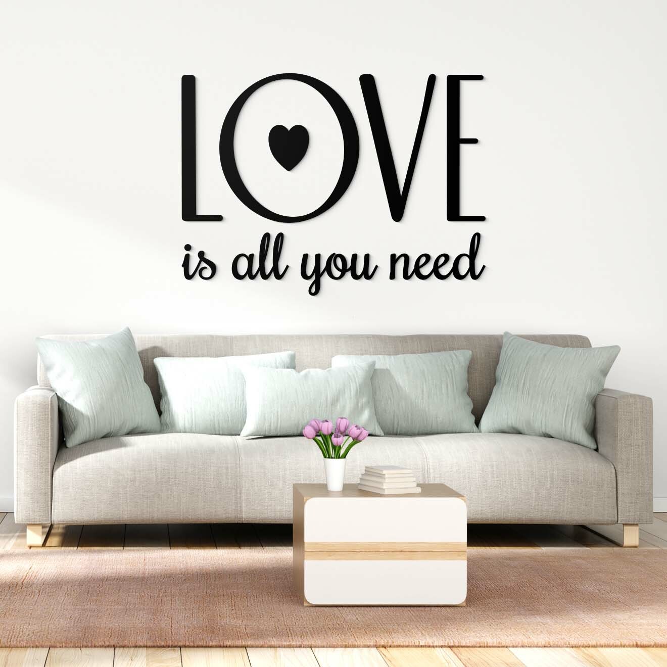 Short Quote on the Wall - LOVE | Black