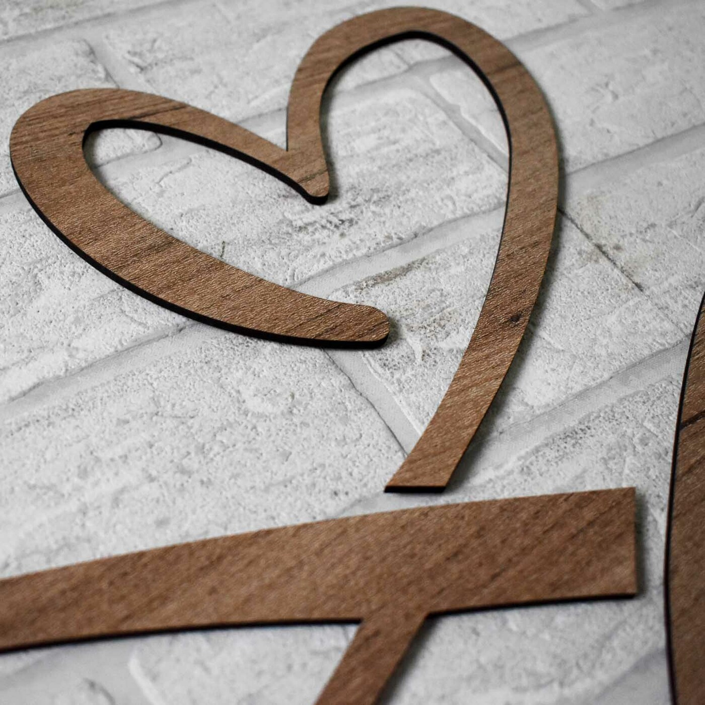 Large Wall Art Above the Bed - Infinite Love | Tobacco Oak