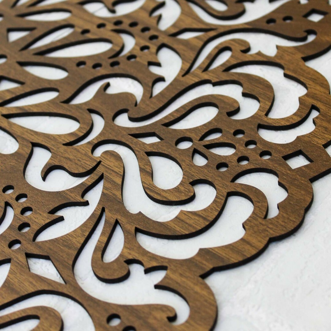 Wooden Mandala Wall Art - Passion | Walnut