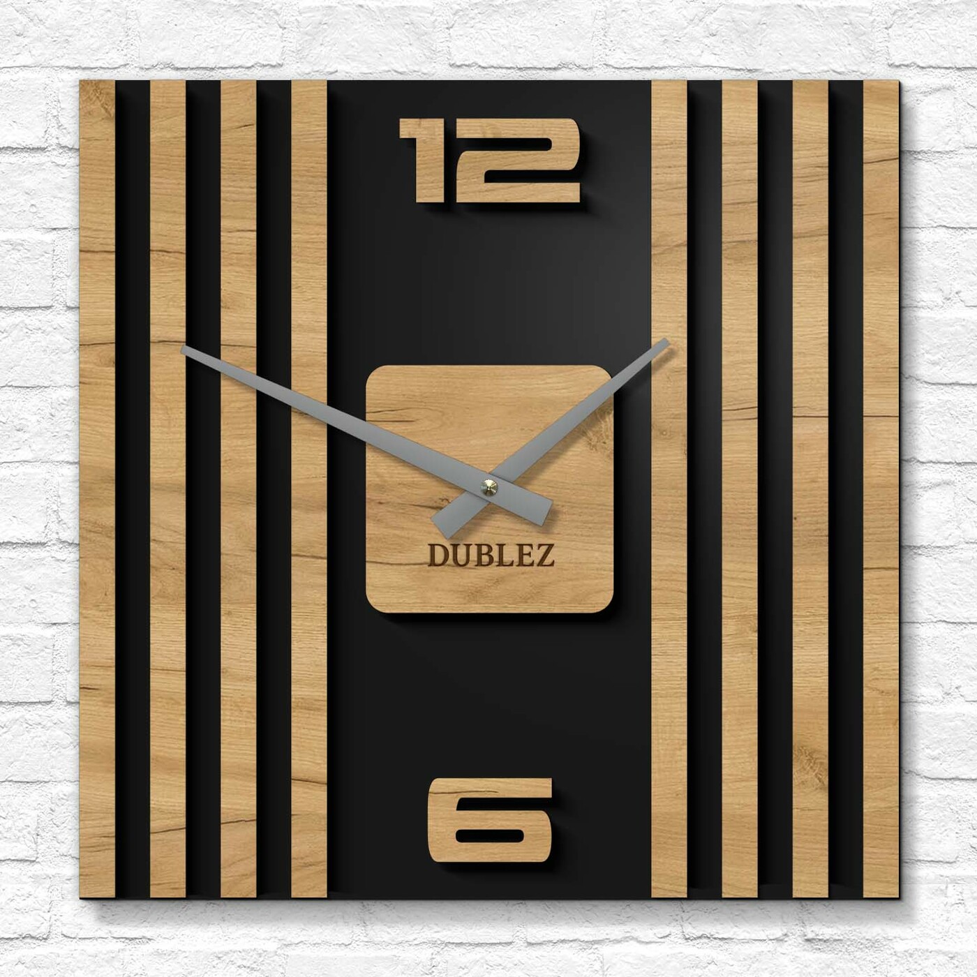 Luxury Wooden Clock - Slats | 50x50 cm