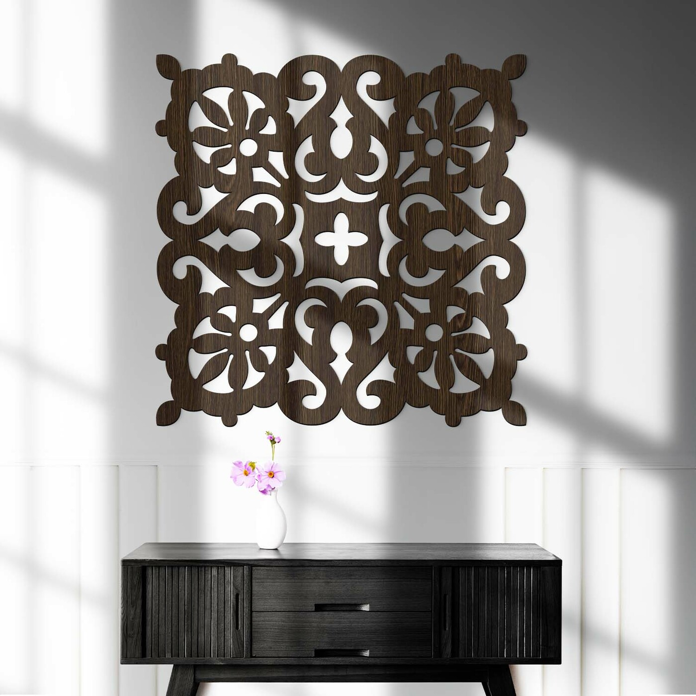 Wooden Wall Ornament - Art Nouveau | Wenge