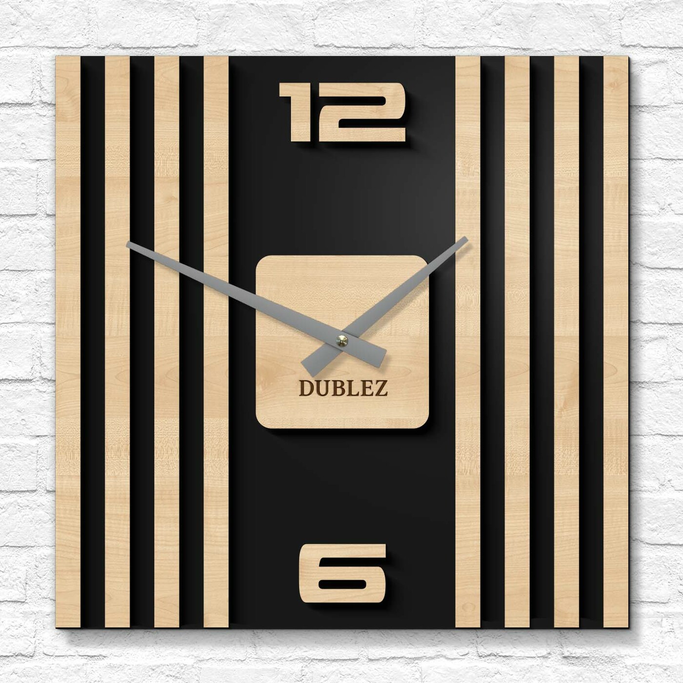 Luxury Wooden Clock - Slats | Maple