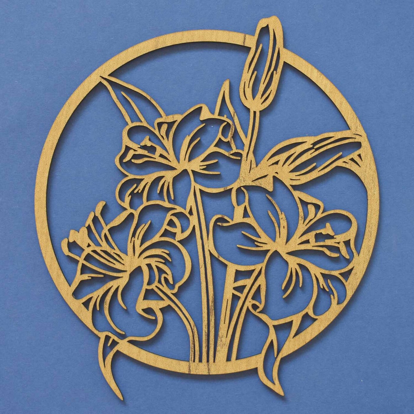 Modern Wall Art for the Kitchen - Flowers | Gold Craft Oak