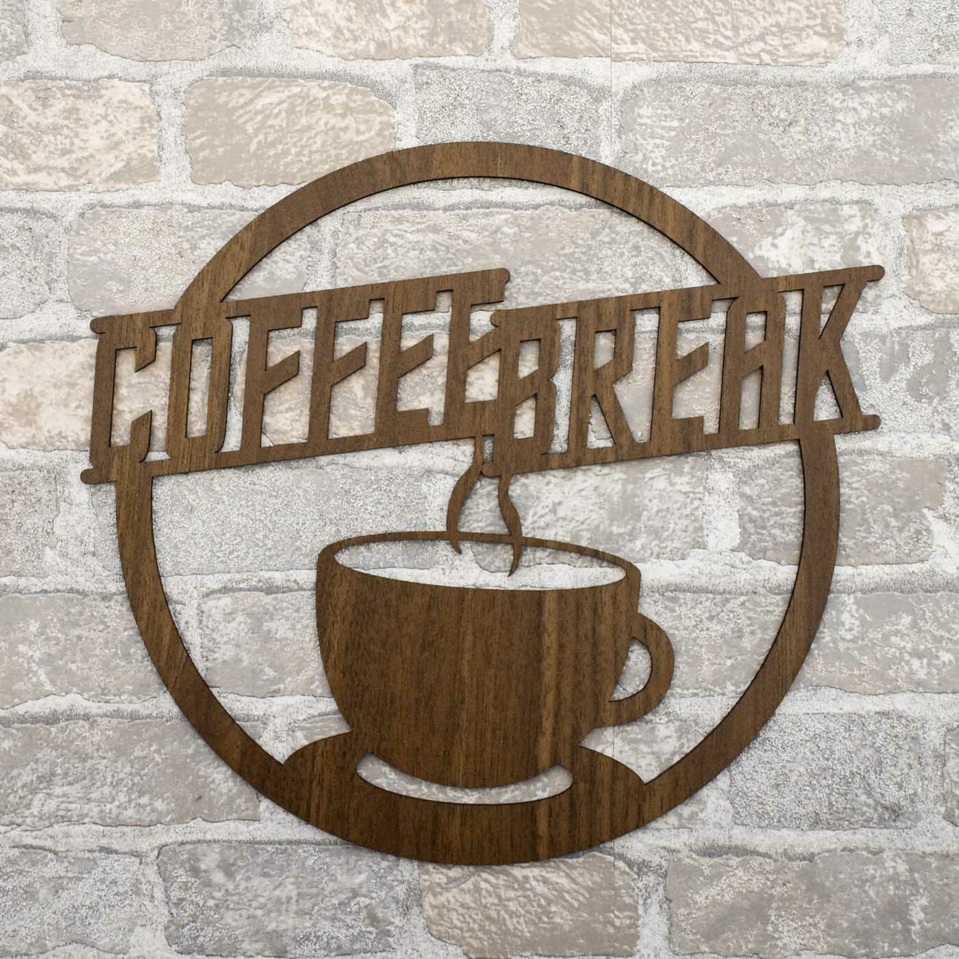 Modern Wall Art for the Kitchen - Coffee Break | Walnut