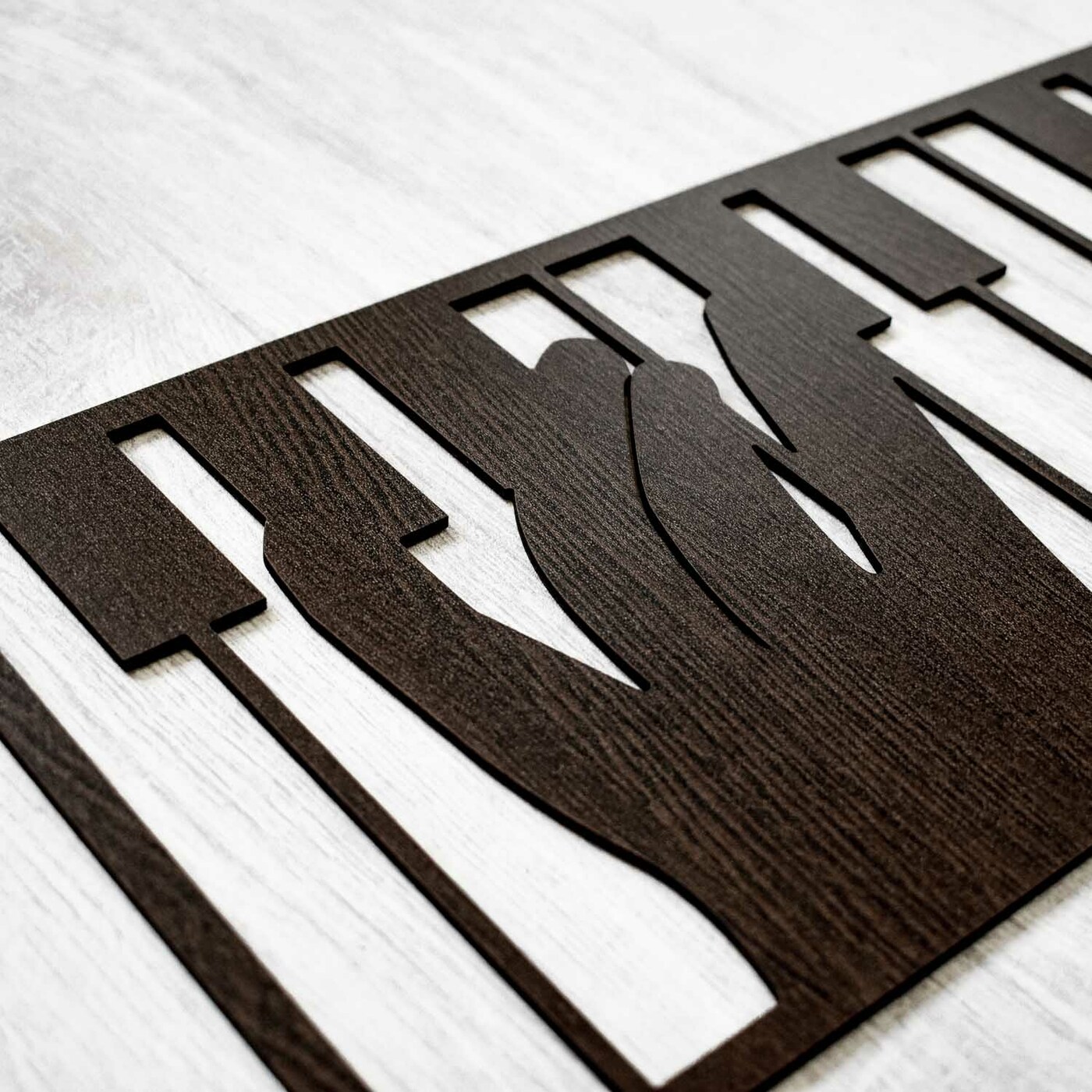 Affordable Wooden Wall Art - Piano | Wenge