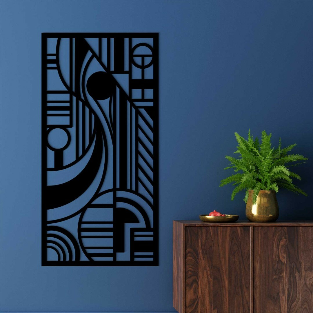 Absztrakt kép - Geometric 2 | Fekete