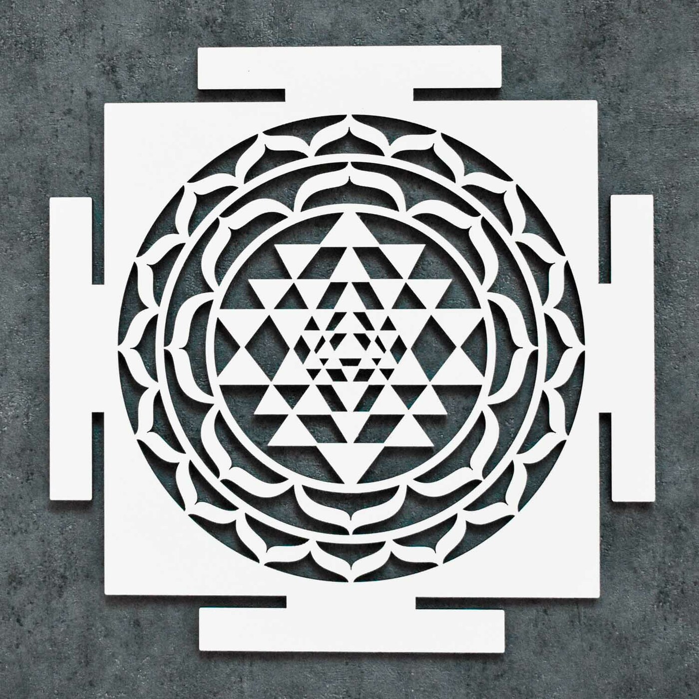 Harmonizáló mandala - Sri Yantra | Fehér