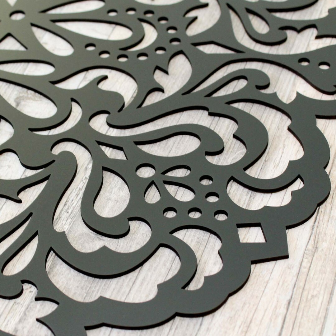 Wooden Mandala Wall Art - Passion | Black