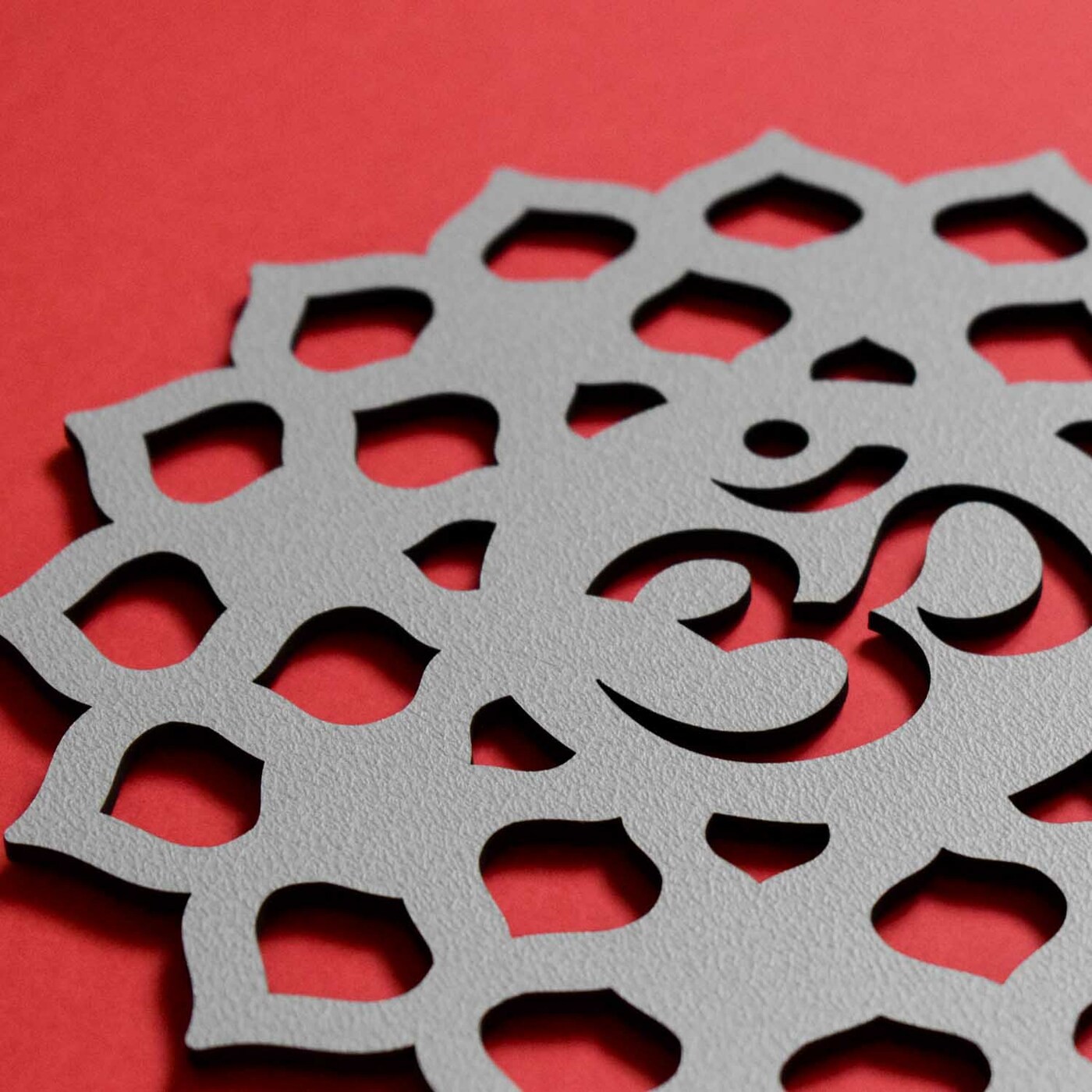 Wooden 3D Symbols on the Wall - Chakras | Silver