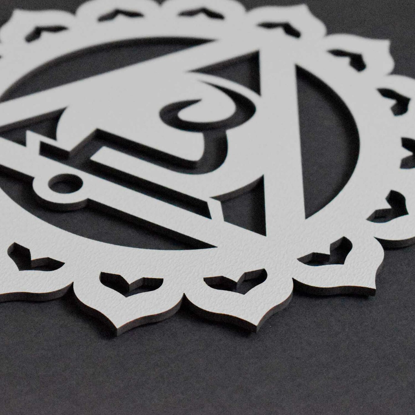 Wooden 3D Symbols on the Wall - Chakras | Silver