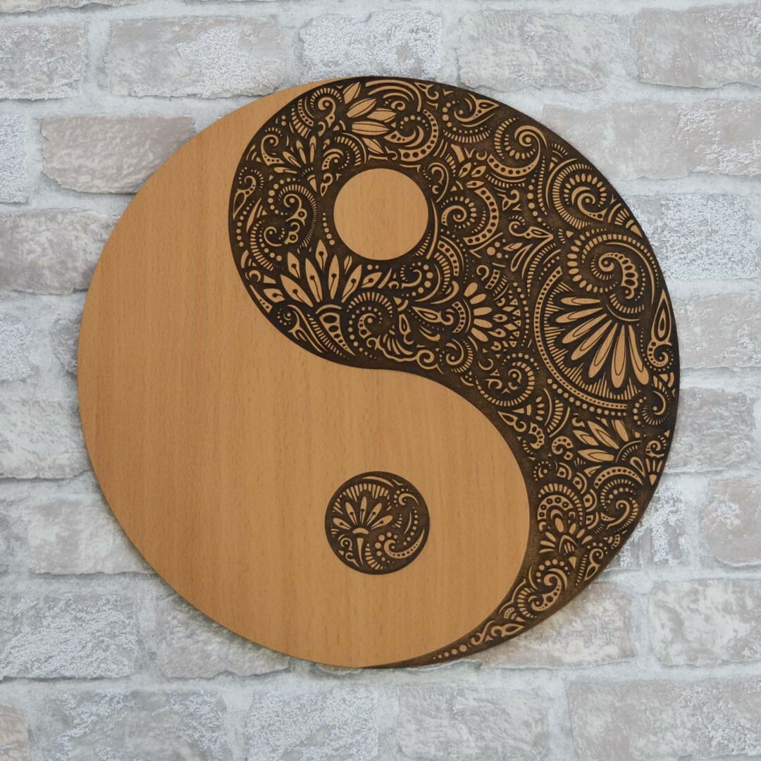 Yin-Yang - Healing Wooden Mandala | Beech