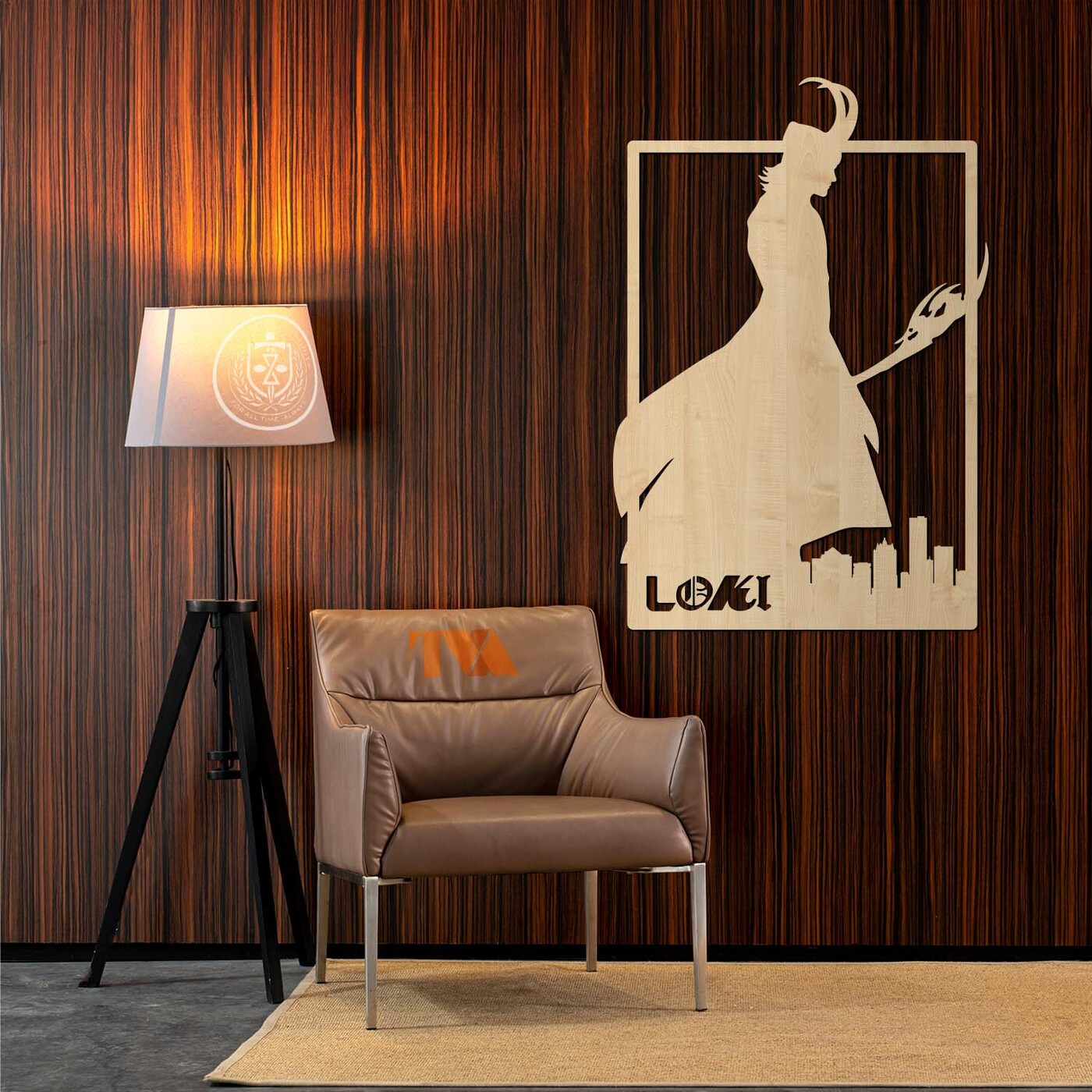 Wooden Wall Art - Loki by Marvel | Maple