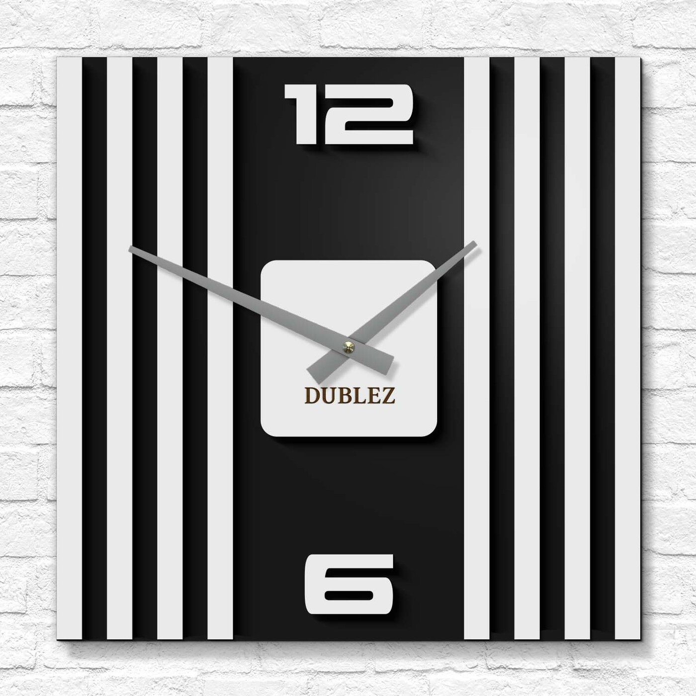Luxury Wooden Clock - Slats | White
