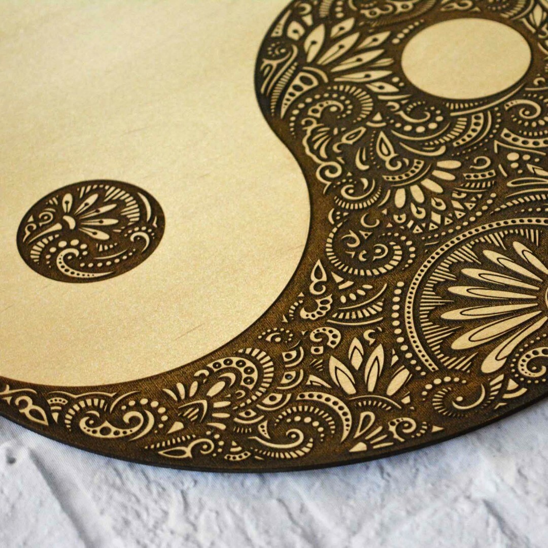 Yin-Yang - Healing Wooden Mandala | Maple