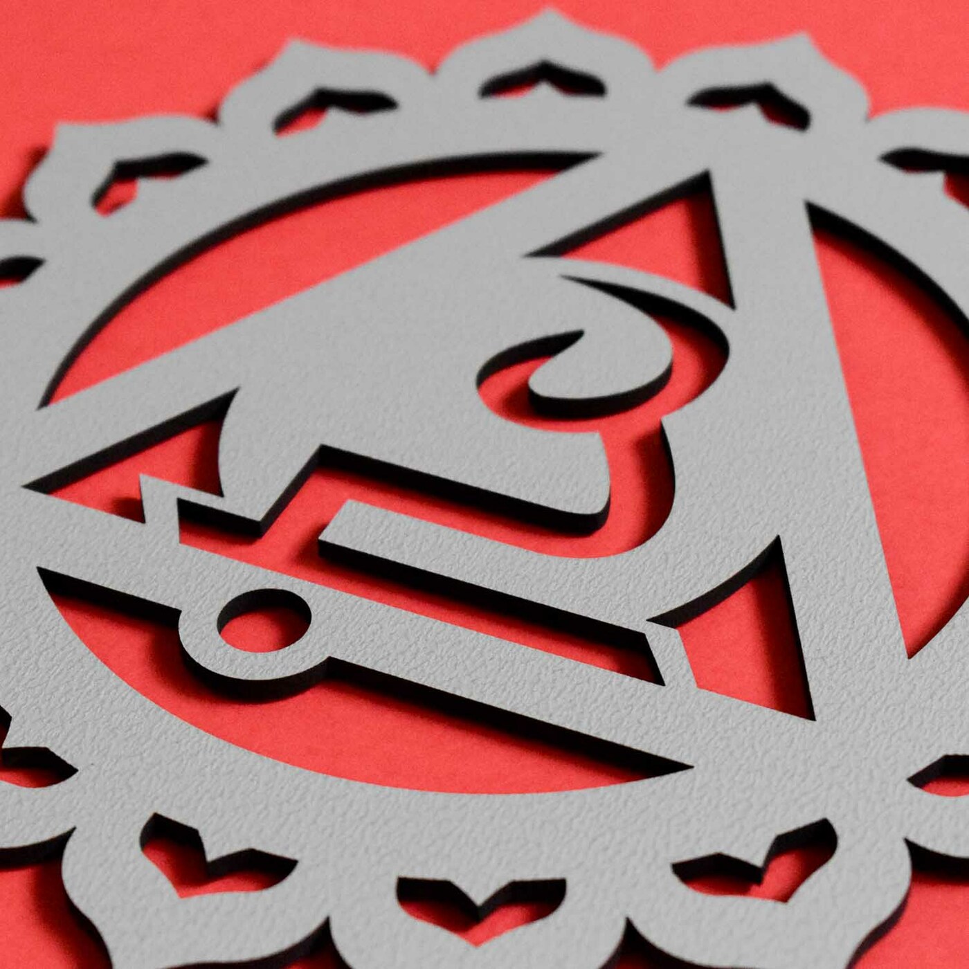 Wooden 3D Symbols on the Wall - Chakras | Silver