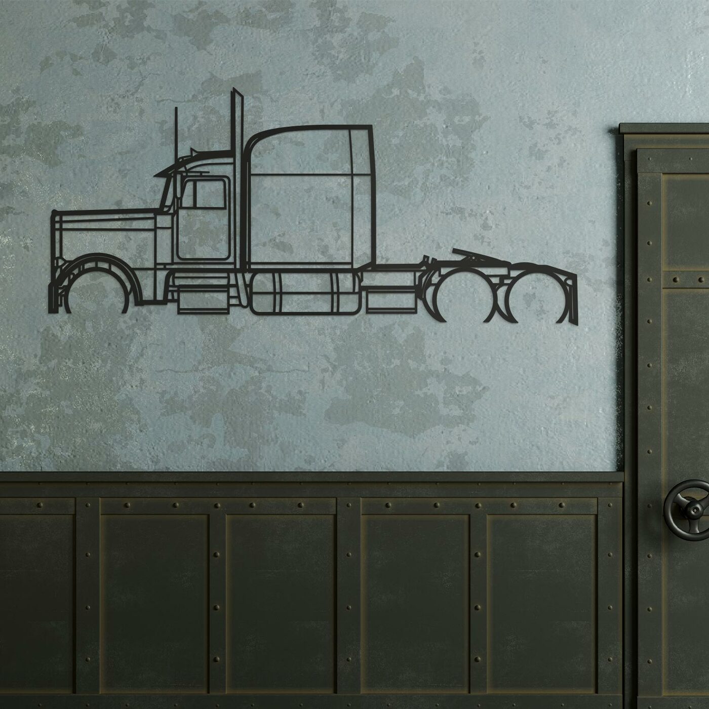 Wooden Wall Art - Truck Silhouette | Black