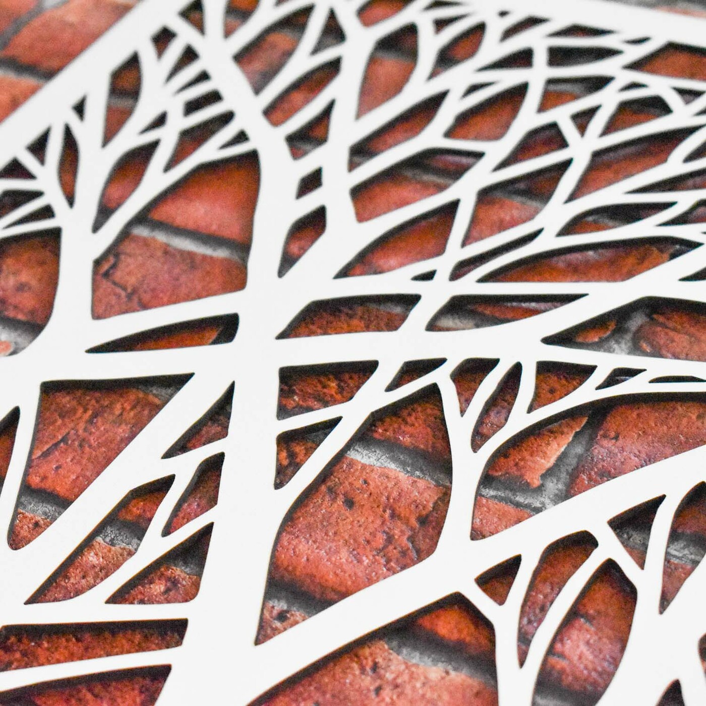 Decorative Wood Panel - Forest | White