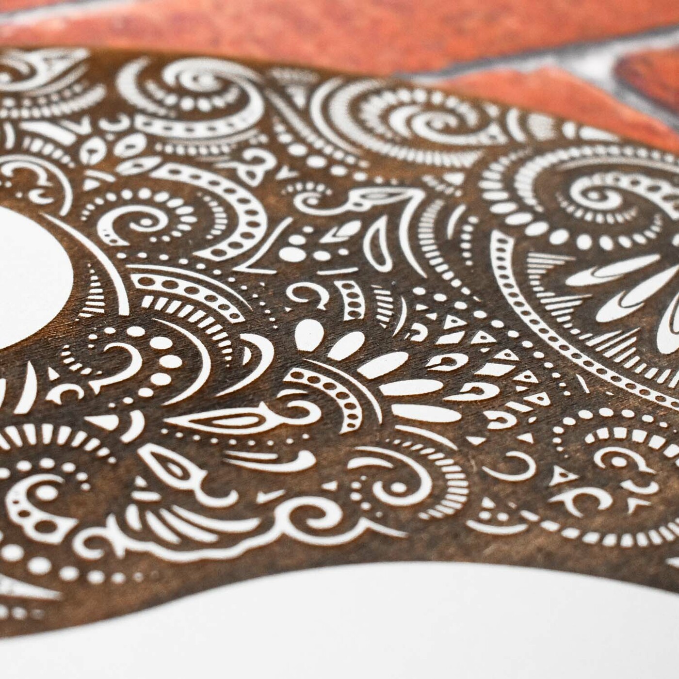 Yin-Yang - Healing Wooden Mandala | White