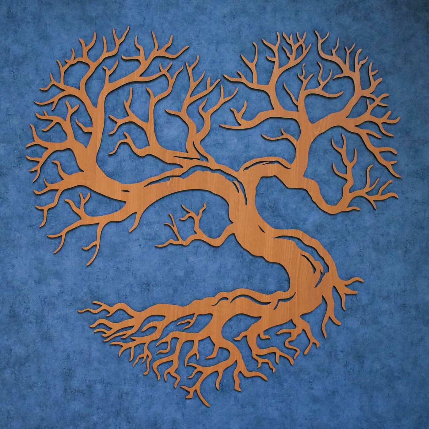 Wooden Picture of a Tree - Heart of Life | Cherry