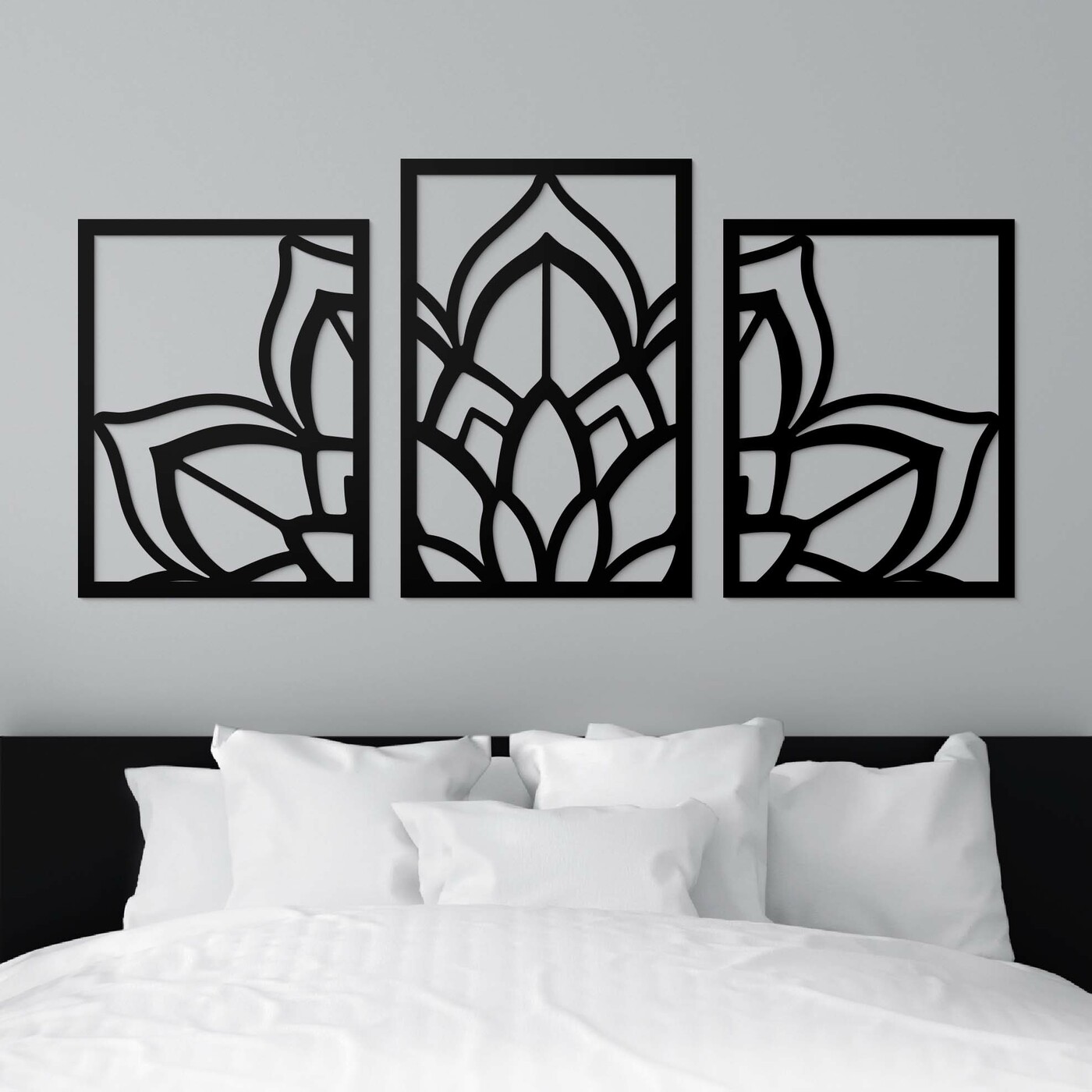 Multi-Part Wooden Mandala - Wealth | Black