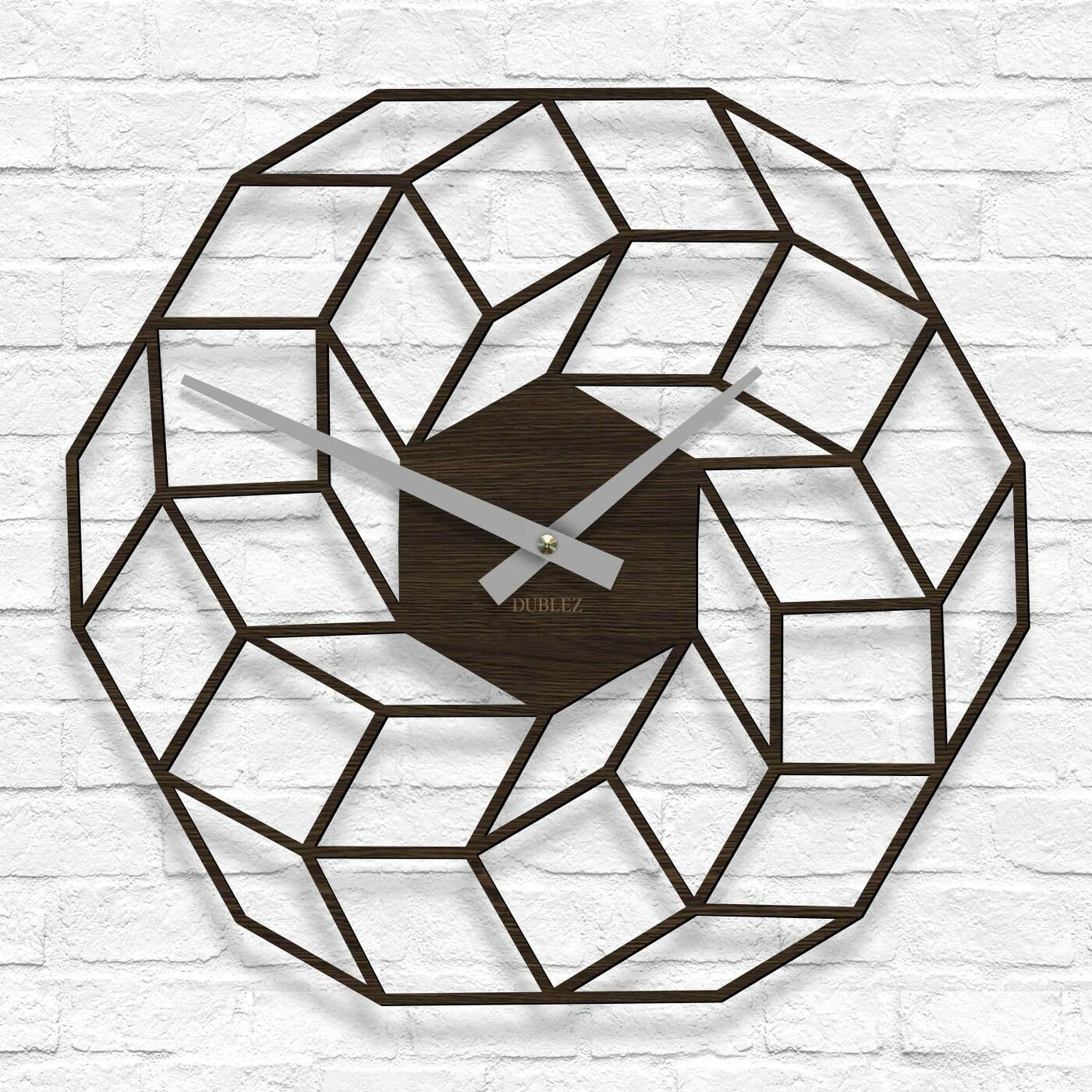 Large Modern Wall Clock - Vortexa | Wenge