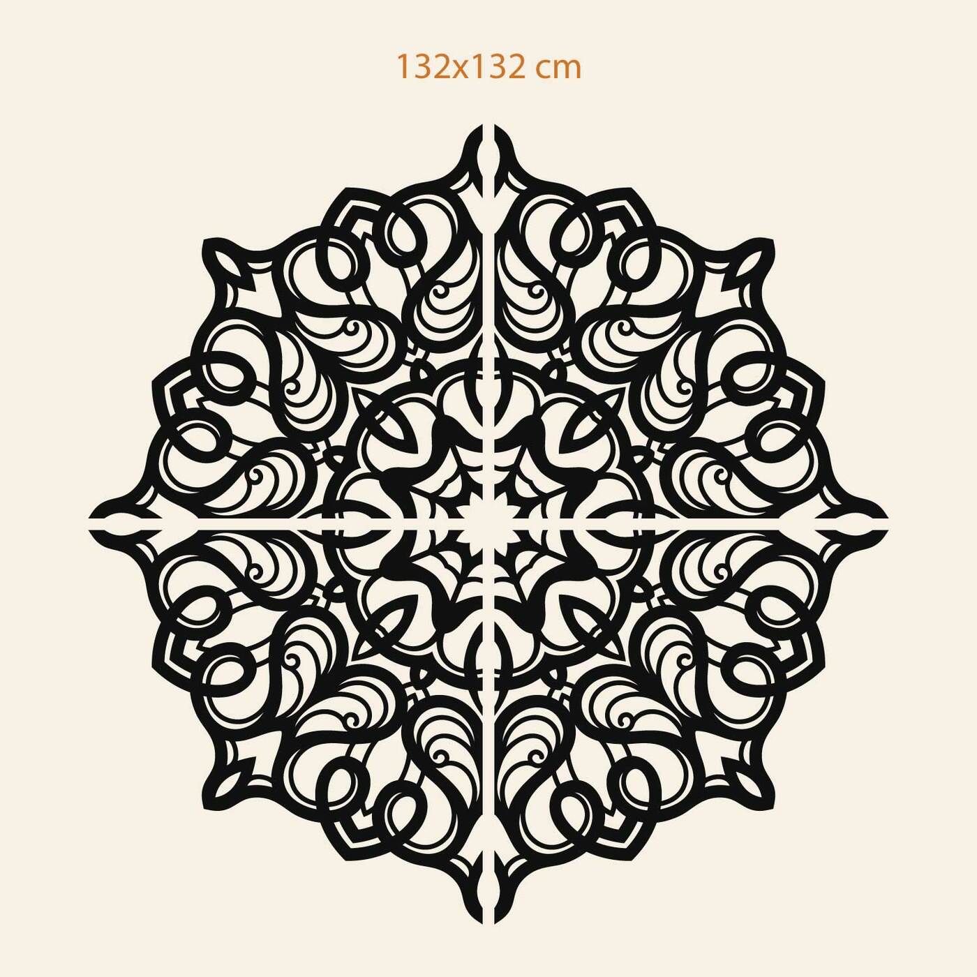 Geometric Mandala on the Wall | 132x132 cm