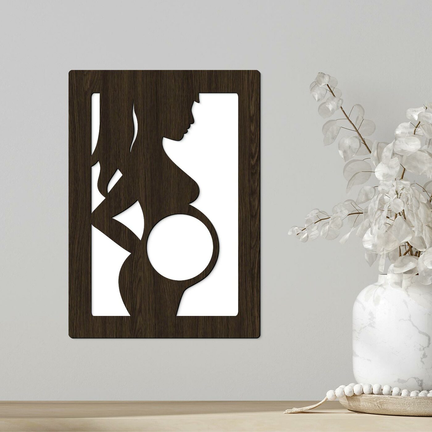 Wooden Ultrasound Picture Frame | Wenge / White