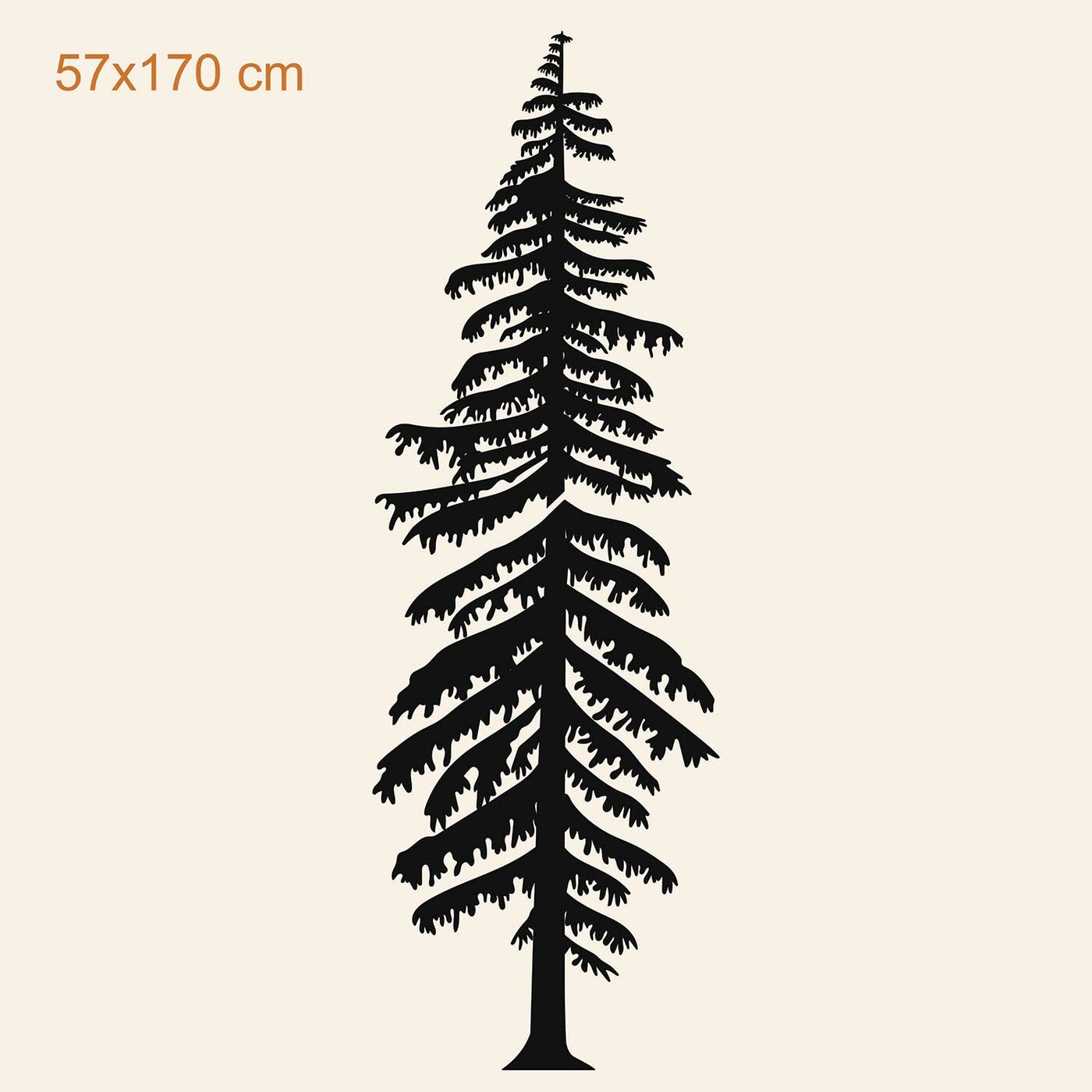 Large Tree on the Wall - Spruce | 57x170 cm