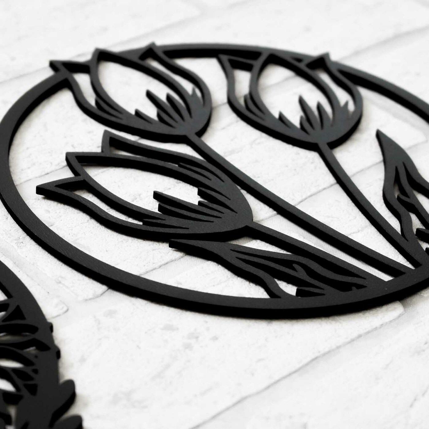 Modern Wall Art for the Kitchen - Flowers | Black