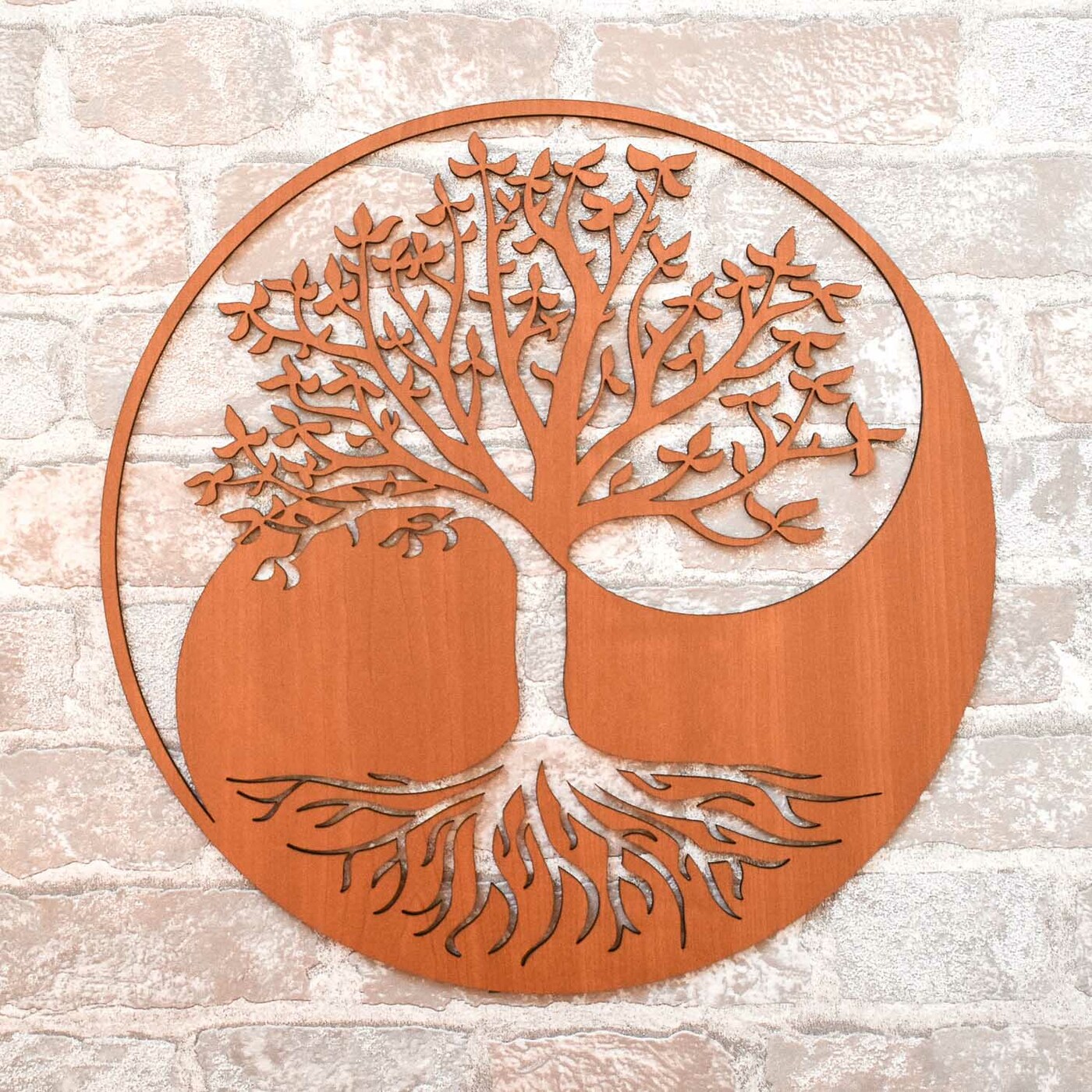 Wooden Tree of Life on the Wall - Symbiosis | Cherry
