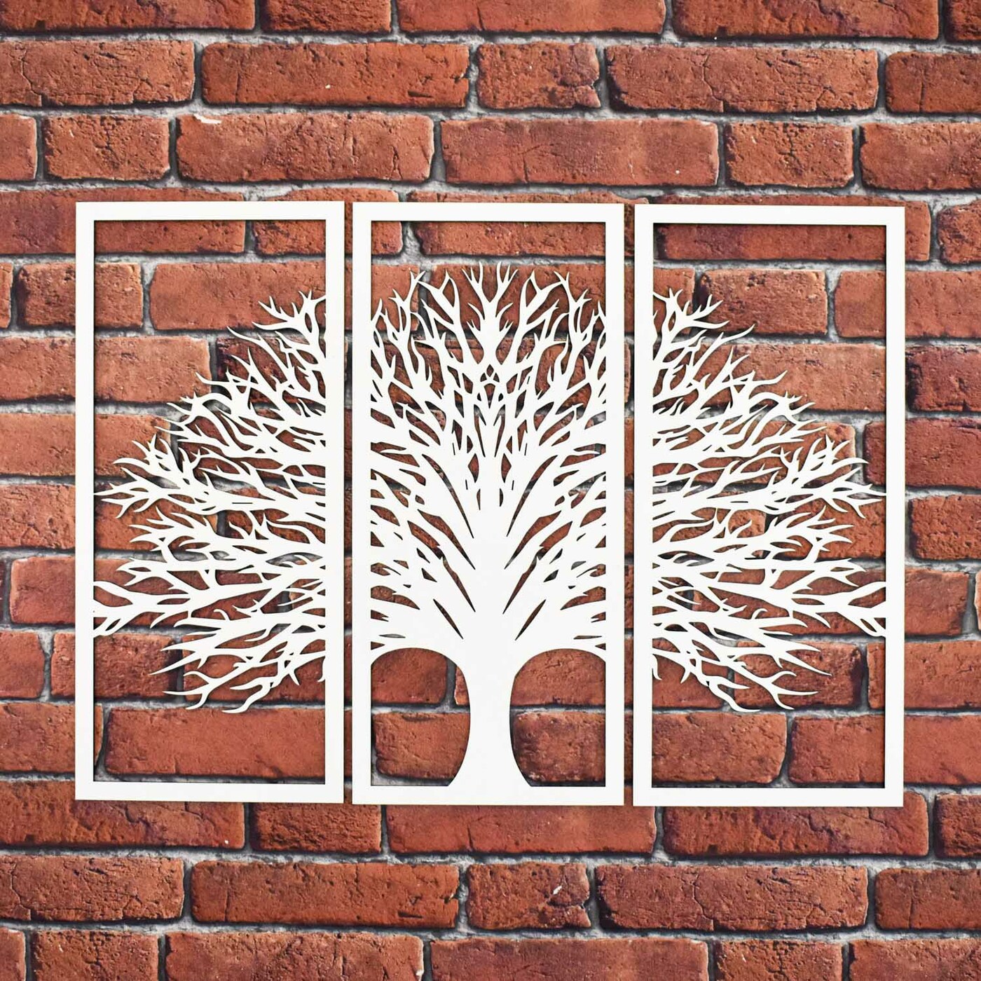 3-Piece Tree of Life Picture - Tiferet | White