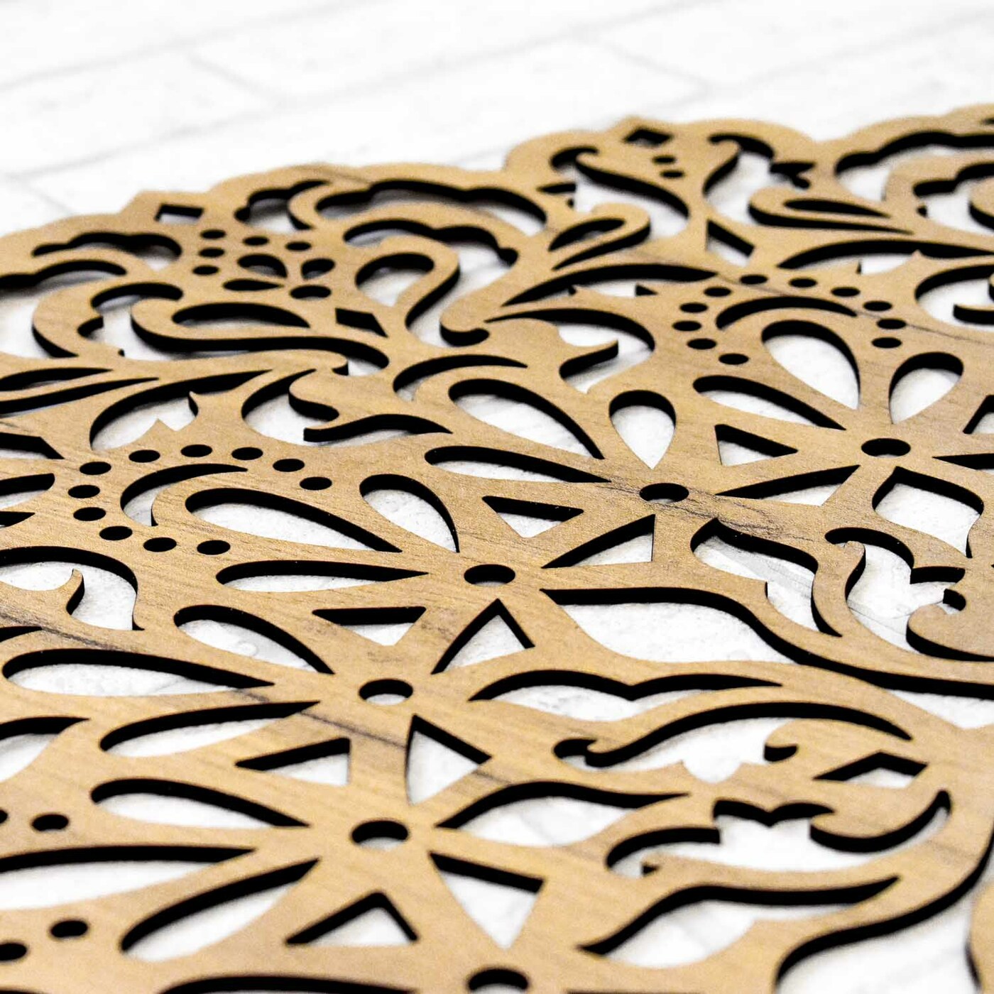 Wooden Mandala Wall Art - Passion | Gold Craft Oak