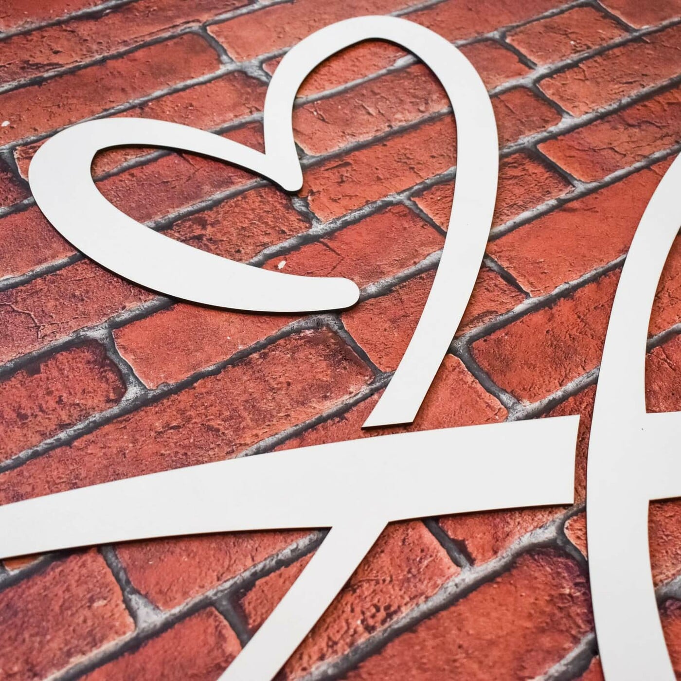 Large Wall Art Above the Bed - Infinite Love | White