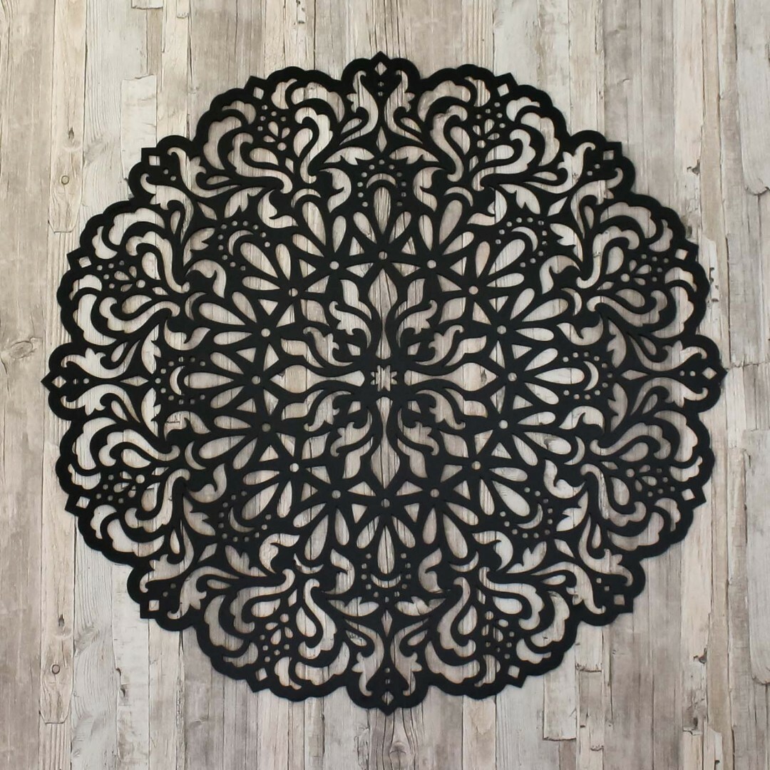 Wooden Mandala Wall Art - Passion | Black