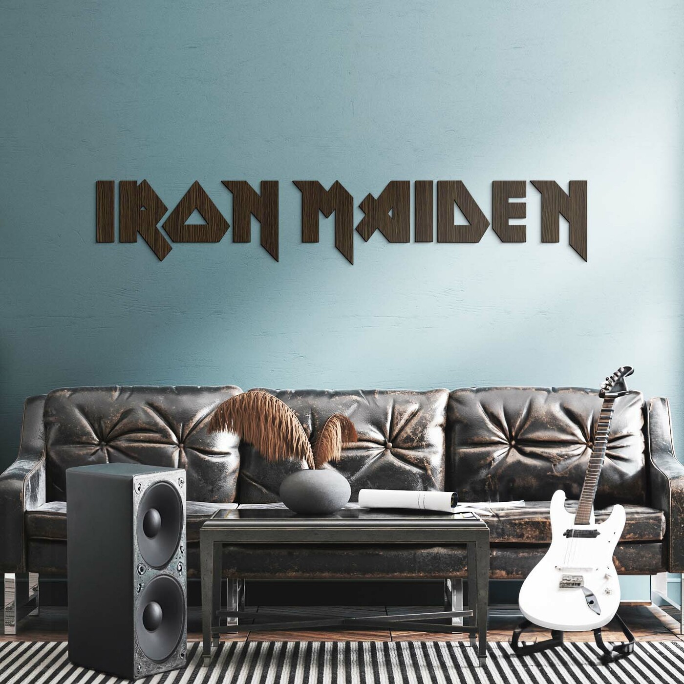 Wooden Logo - Iron Maiden | Wenge