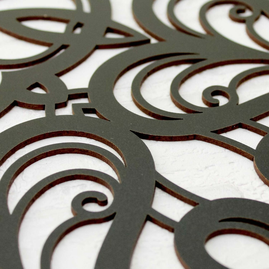 Geometric Mandala on the Wall | Black