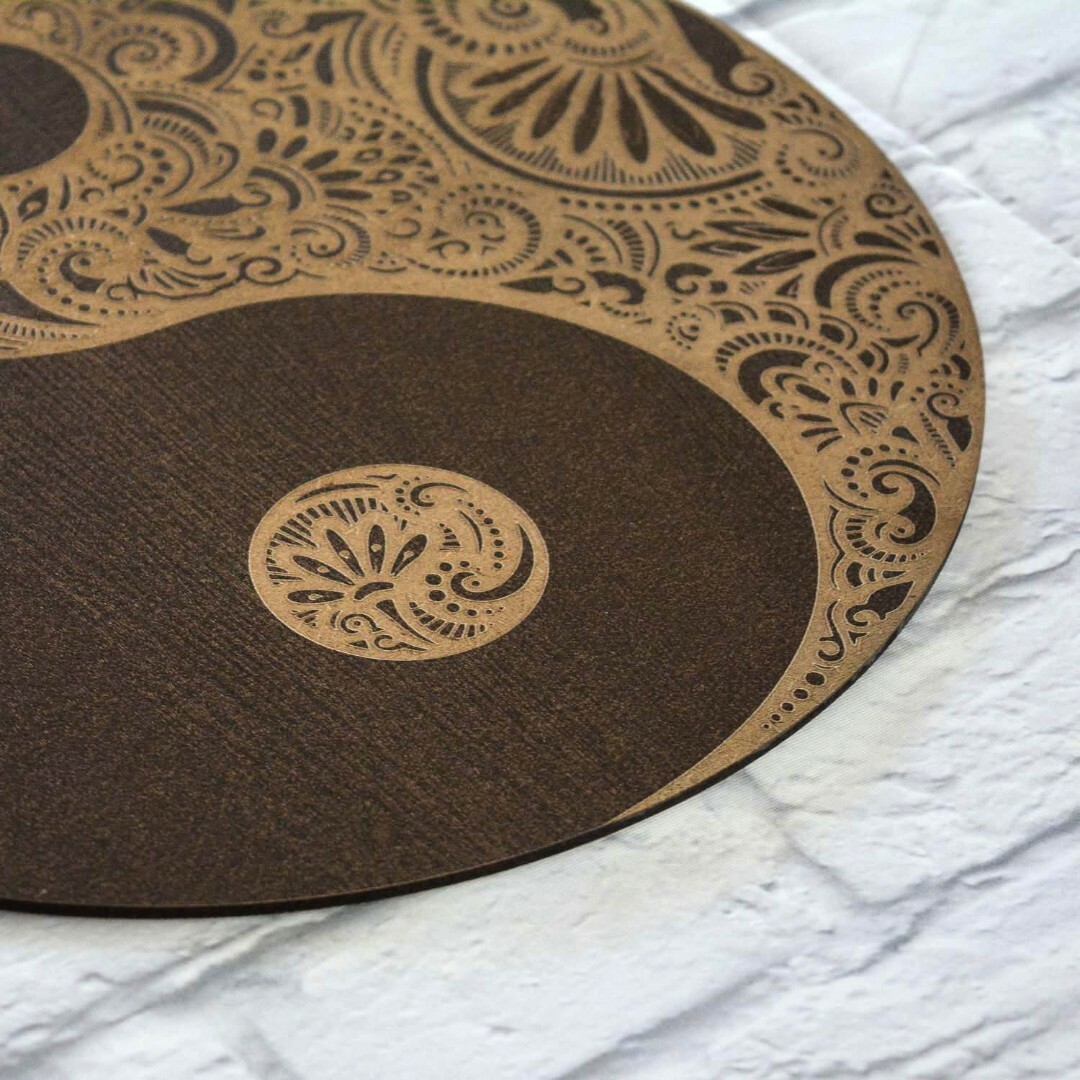 Yin-Yang - Healing Wooden Mandala | Wenge