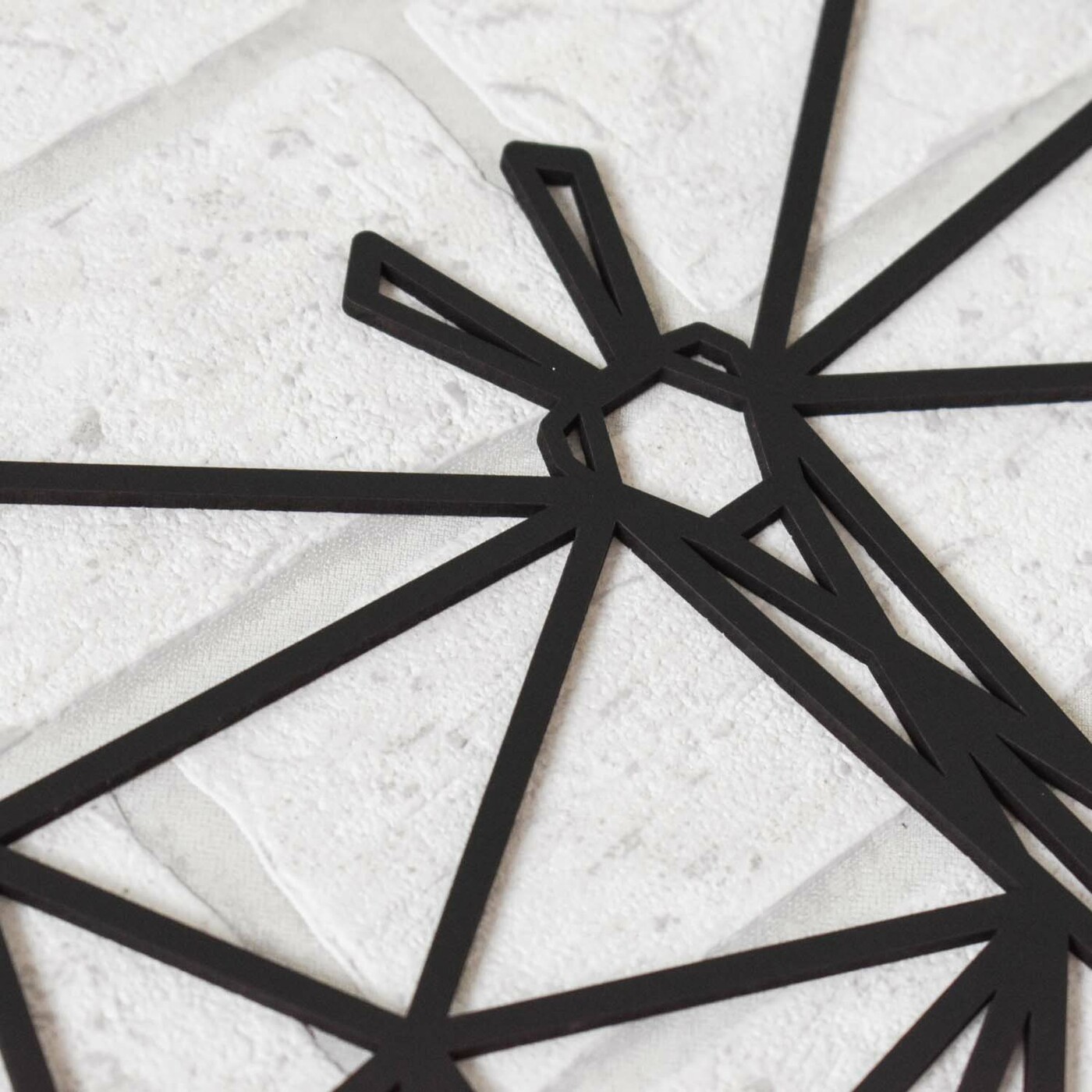 Poligonális pillangó dekoráció | Fekete