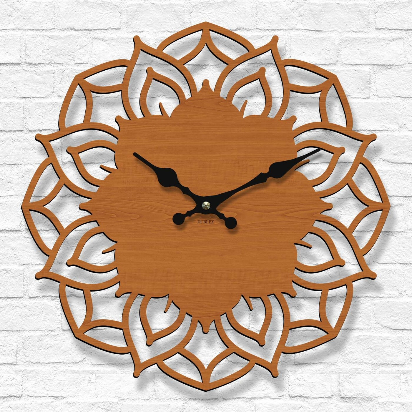 Wooden Clock Mandala - Aura | Cherry