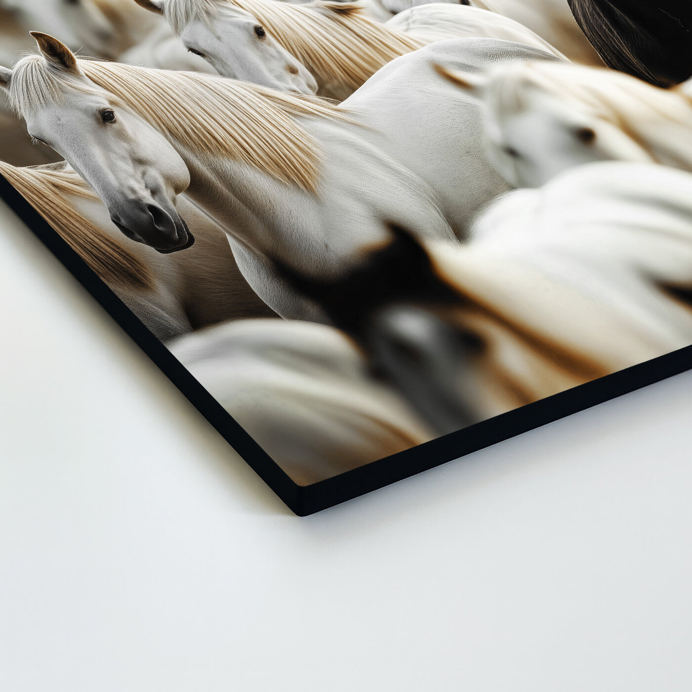 Falikép fából – Ló falka