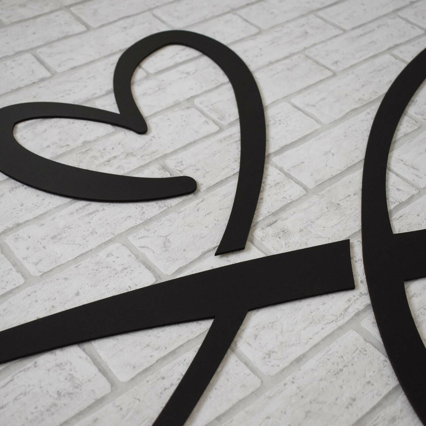 Large Wall Art Above the Bed - Infinite Love | Black