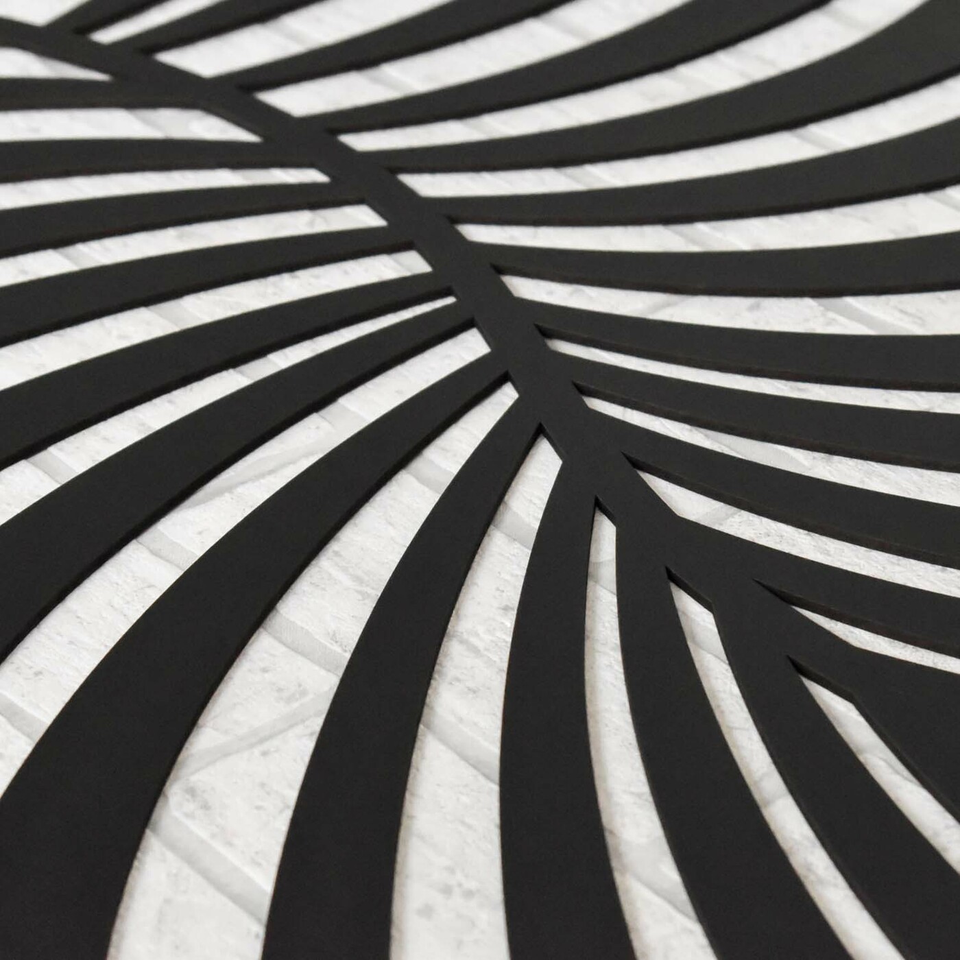 Wooden Wall Art - Leaf | Black