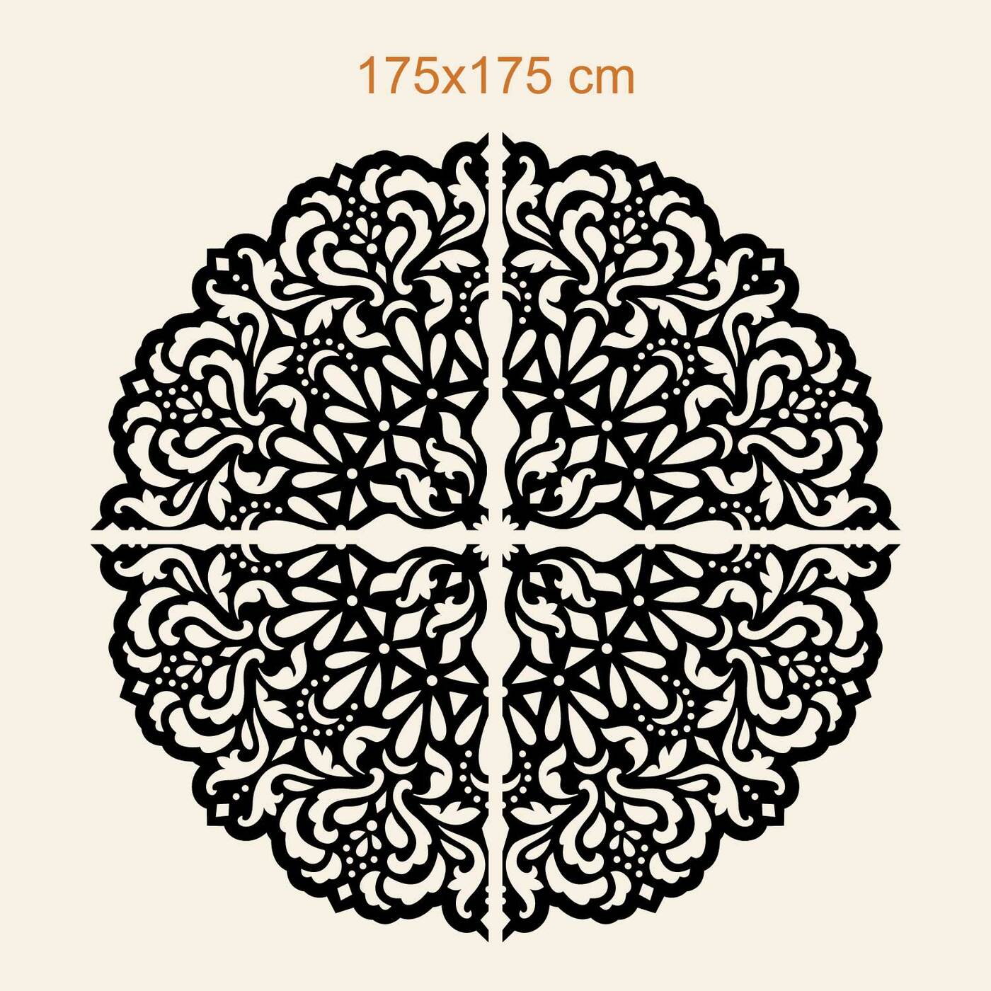 Wooden Mandala Wall Art - Passion | 175x175 cm