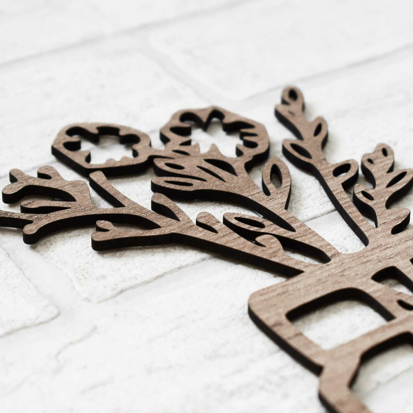 3D Wall Sticker Flowers | Tobacco Oak